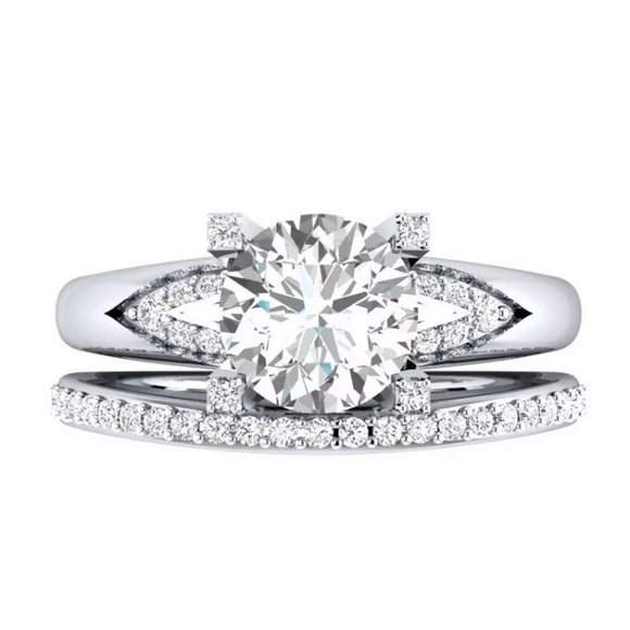 Gorgeous 925 silver Women White Sapphire Ring - Picture 3 of 5